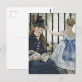Carte Postale Le Chemin de fer - Manet Impressionniste Peinture (Devant / Derrière)
