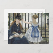 Carte Postale Le Chemin de fer - Manet Impressionniste Peinture  (Devant / Derrière)