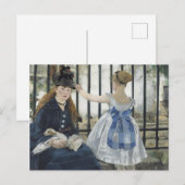Carte Postale Le Chemin de fer - Manet Impressionniste Peinture (Devant / Derrière)