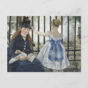 Carte Postale Le Chemin de fer - Manet Impressionniste Peinture