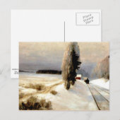 Carte Postale Le chemin de fer près de la gare de Tarusa (Devant / Derrière)