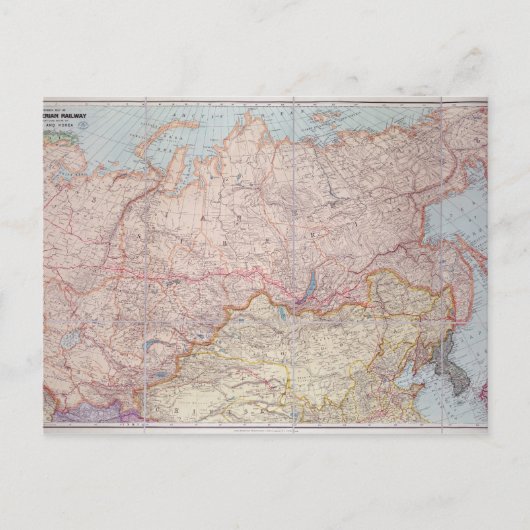 Carte Postale Le chemin de fer sibérien (Devant)