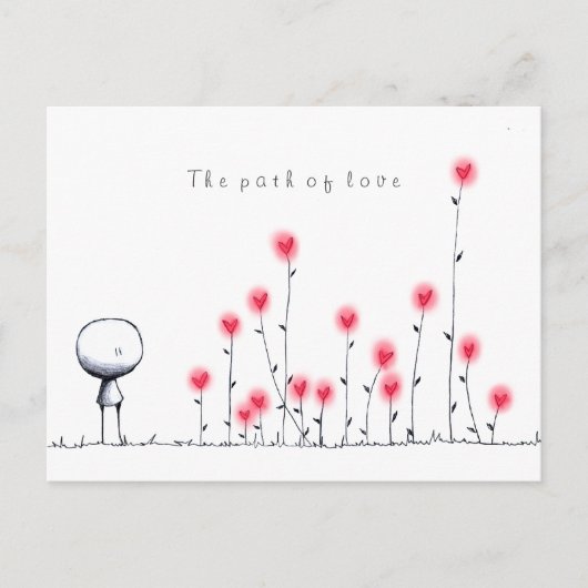 Carte Postale Le chemin de l'amour (Devant)