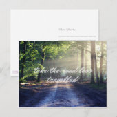 Carte Postale Le chemin le moins parcouru (Devant / Derrière)