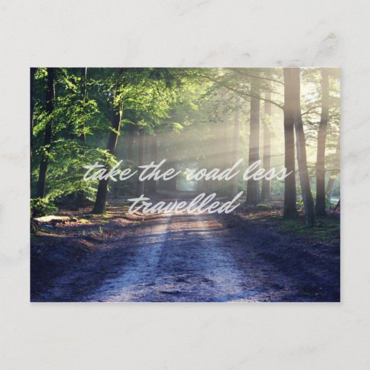 Carte Postale Le chemin le moins parcouru (Devant)