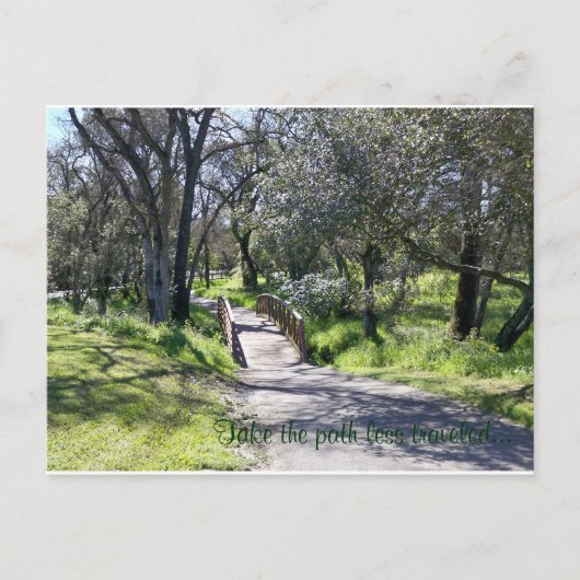 Carte Postale Le chemin moins parcouru... (Devant)