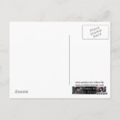 Carte Postale Le chemin oublié Halloween Chat noir et Citrouille (Dos)