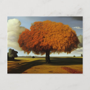 Carte Postale Le Chêne D'Automne Art Style Surréaliste
