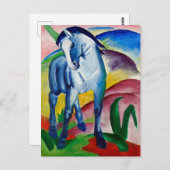 Carte Postale Le Cheval Bleu de Franz Marc (Devant / Derrière)
