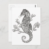 Carte Postale Le cheval de mer et le corail (Devant / Derrière)