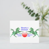 Carte Postale Le cheval est encouragé (Debout devant)