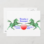 Carte Postale Le cheval est encouragé (Devant / Derrière)