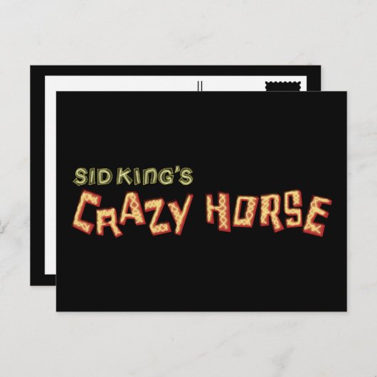 Carte Postale le cheval fou de sid king (Devant / Derrière)