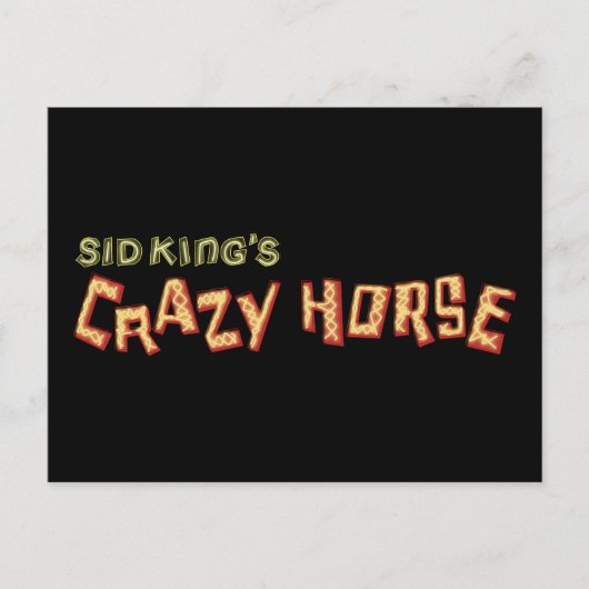 Carte Postale le cheval fou de sid king (Devant)