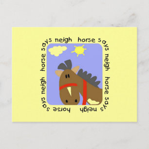 Carte Postale Le cheval indique des T-shirts et des cadeaux
