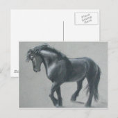 Carte Postale Le cheval sombre (Devant / Derrière)