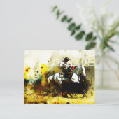 Carte Postale Le chevalier arabe en service (Debout devant)