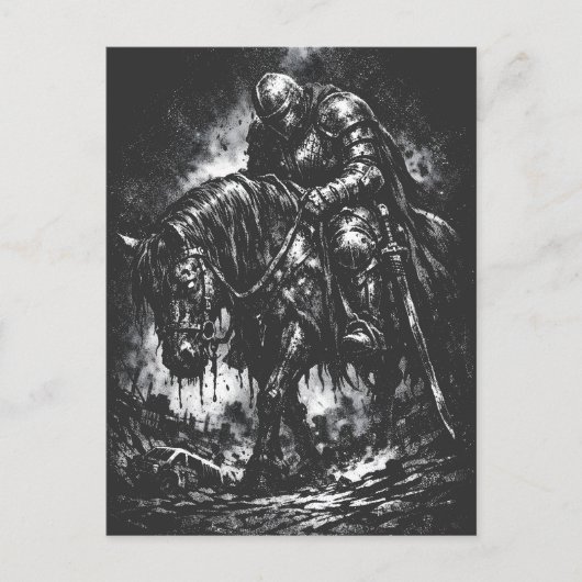 Carte Postale Le Chevalier Déchu par BurnsInHell (Devant)