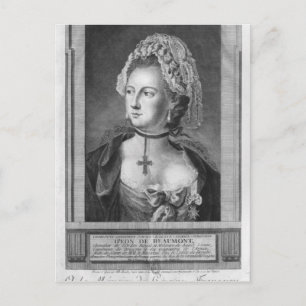 Carte Postale Le Chevalier d'Eon, habillé en femme