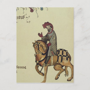Carte Postale Le Chevalier, détail de fac-similé