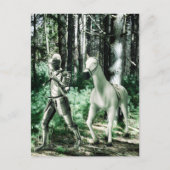 Carte Postale Le Chevalier Dirige Son Cheval (Devant)