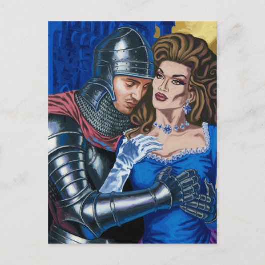 Carte Postale Le Chevalier et Drag Queen (Devant)