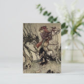 Carte Postale "Le Chevalier et le Gnome" d'Arthur Rackham (Debout devant)