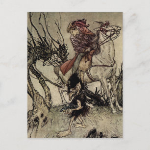 Carte Postale "Le Chevalier et le Gnome" par Arthur Rackham