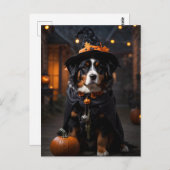 Carte Postale Le chien bernois Spooktacular : Un Howl-o-Ween d'H (Devant / Derrière)
