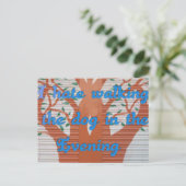 Carte Postale "Le chien du soir marche effrayant" - Je déteste m (Debout devant)