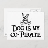 Carte Postale Le chien est mon co-pirate (Devant / Derrière)