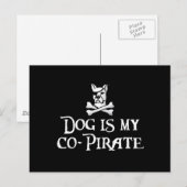Carte Postale Le chien est mon co-pirate (Devant / Derrière)