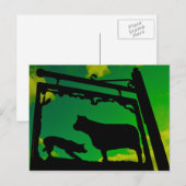 Carte Postale Le chien et la vache. (Devant / Derrière)