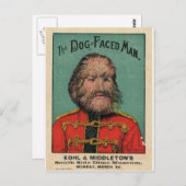 Carte Postale Le chien face à l'homme (Devant / Derrière)