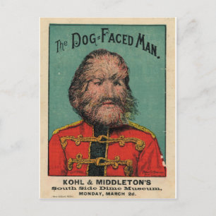 Carte Postale Le chien face à l'homme