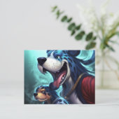 Carte Postale Le Chien Tigre (Debout devant)
