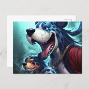 Carte Postale Le Chien Tigre