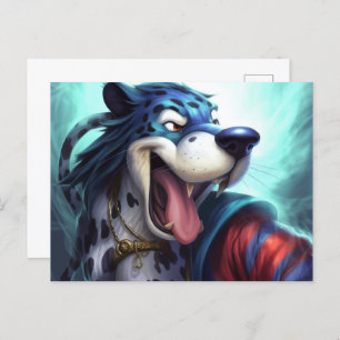 Carte Postale Le Chien Tigre