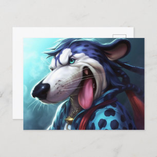 Carte Postale Le Chien Tigre