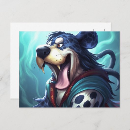 Carte Postale Le Chien Tigre (Devant / Derrière)