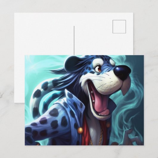 Carte Postale Le Chien Tigre (Devant / Derrière)