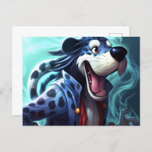 Carte Postale Le Chien Tigre