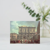 Carte Postale Le chien visite l'église et Scuola di (Debout devant)