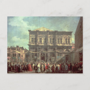 Carte Postale Le chien visite l'église et Scuola di