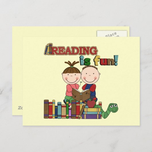 Carte Postale Le chiffre lecture de bâton d'enfants est (Devant / Derrière)