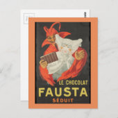 Carte Postale Le Chocolat Fausta Seduit (Devant / Derrière)