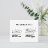 Carte Postale le choix est clair (Debout devant)