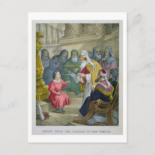 Carte Postale Le Christ avec les Médecins dans le Temple, d'une (Devant)