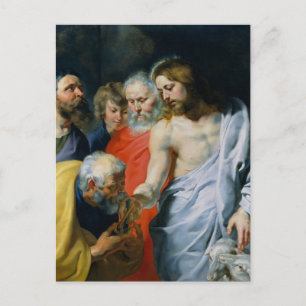 Carte Postale Le Christ charge Pierre par Pierre Paul Rubens
