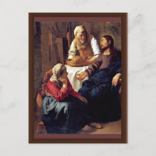 Carte Postale Le Christ chez Marthe et Marie, par Vermeer